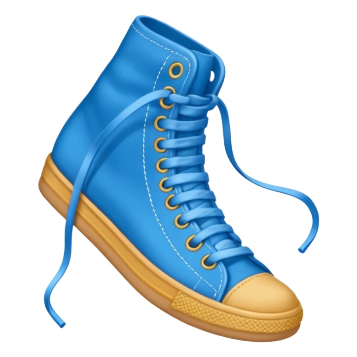 make an emoji of blue shoe laces only- they should be long and stringy sticker