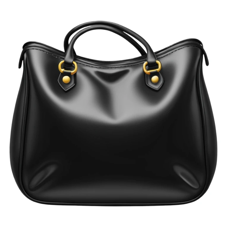 black inflated woman bag sticker