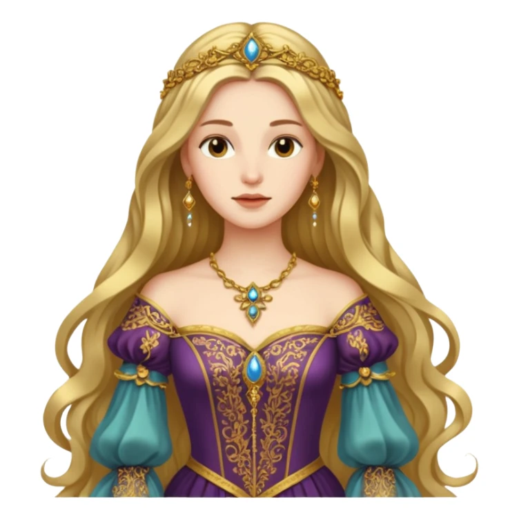  portrait of a Renaissance woman sticker