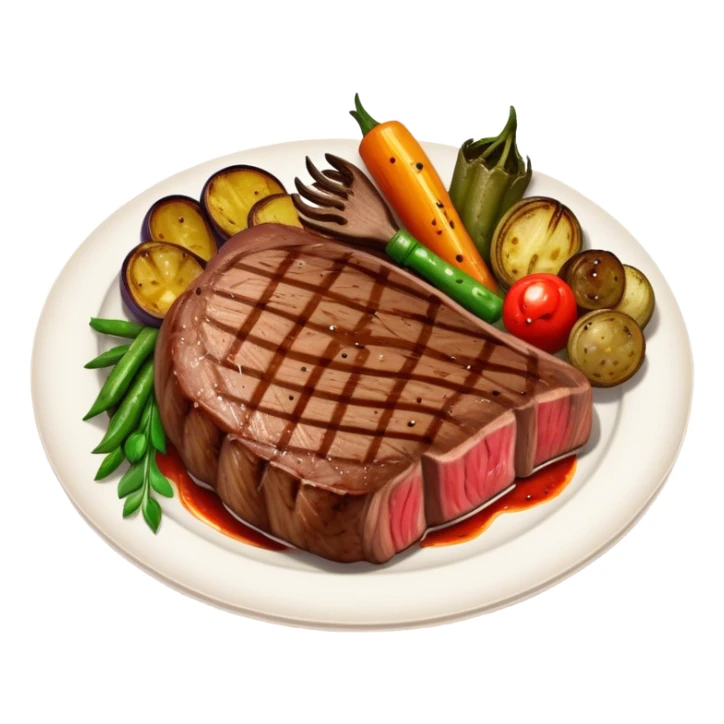 big juicy australian steak meal sticker