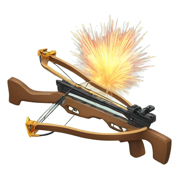 Crossbow of fireworks sticker