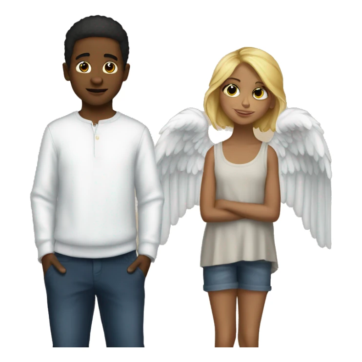 French boy and angel reese sticker