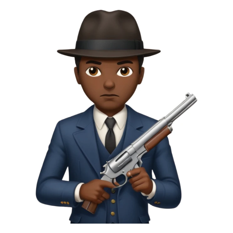 African American gangster taliban terrorist with a gun sticker