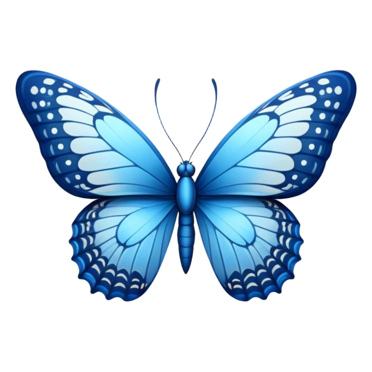 Beautiful blue butterfly with detailed wings sticker