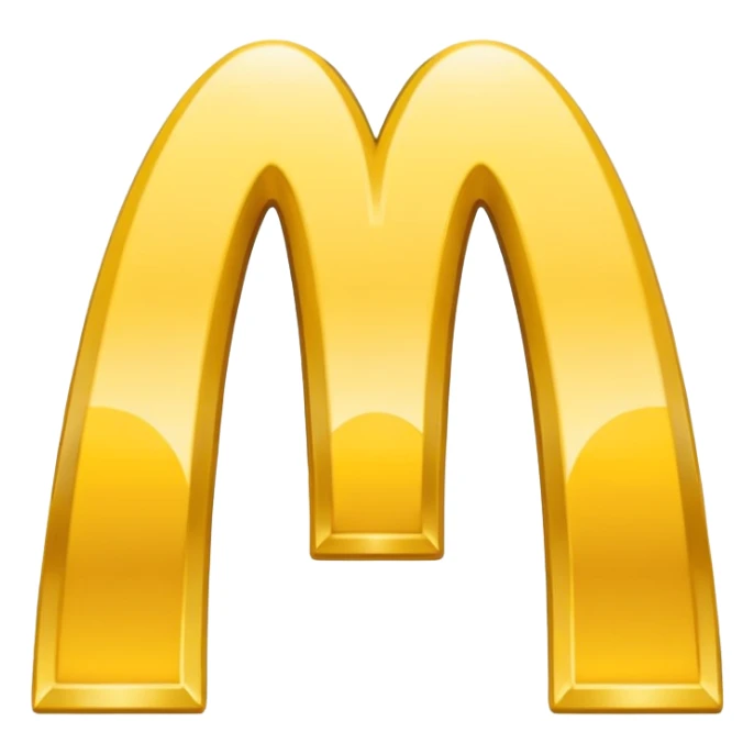 mcdonalds golden arches logo with red background sticker