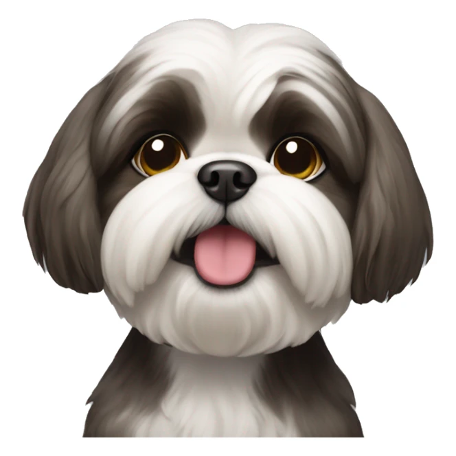 shi tzu dog happy  sticker
