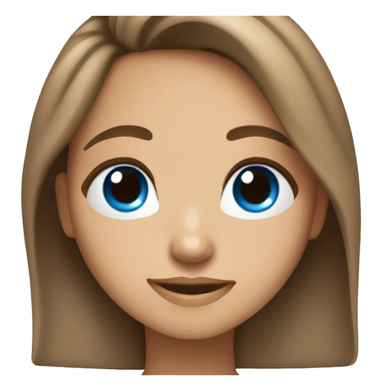 Brown haired girl blue eyes dimples sticker