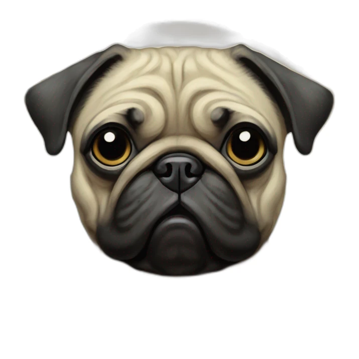 A cyberpunk pug in Art Nouveau style during 1910 sticker