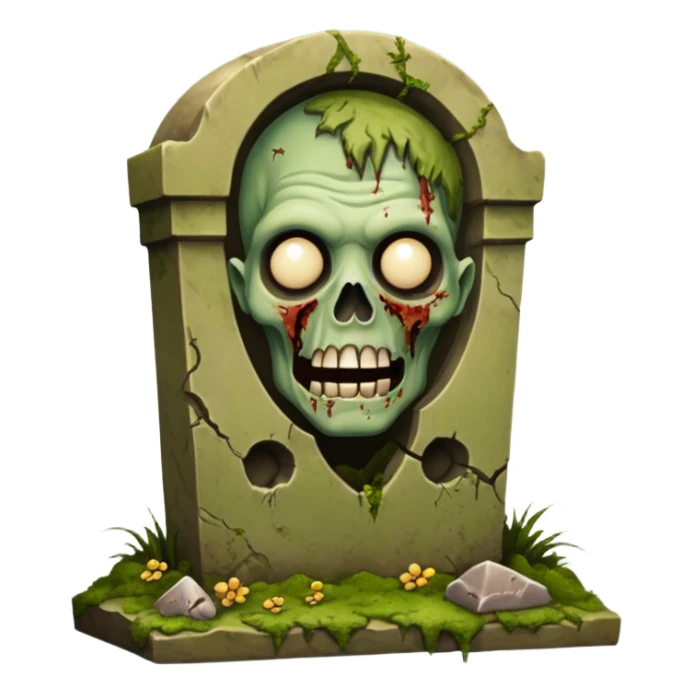 Like a zombie coming out of a tomb stone sticker