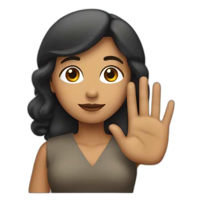 puerto rican woman giving the hand sticker