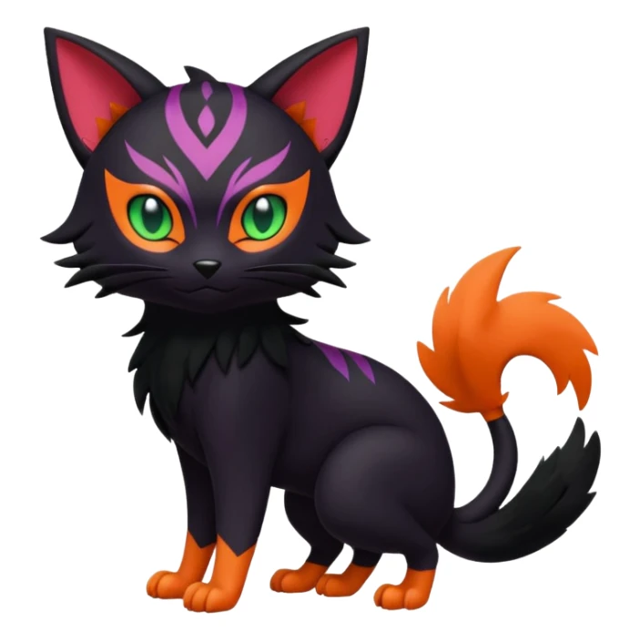 Liepard-Noibat-Litten-Sprigatito-Pokémon-fusion-creature (full body) sticker