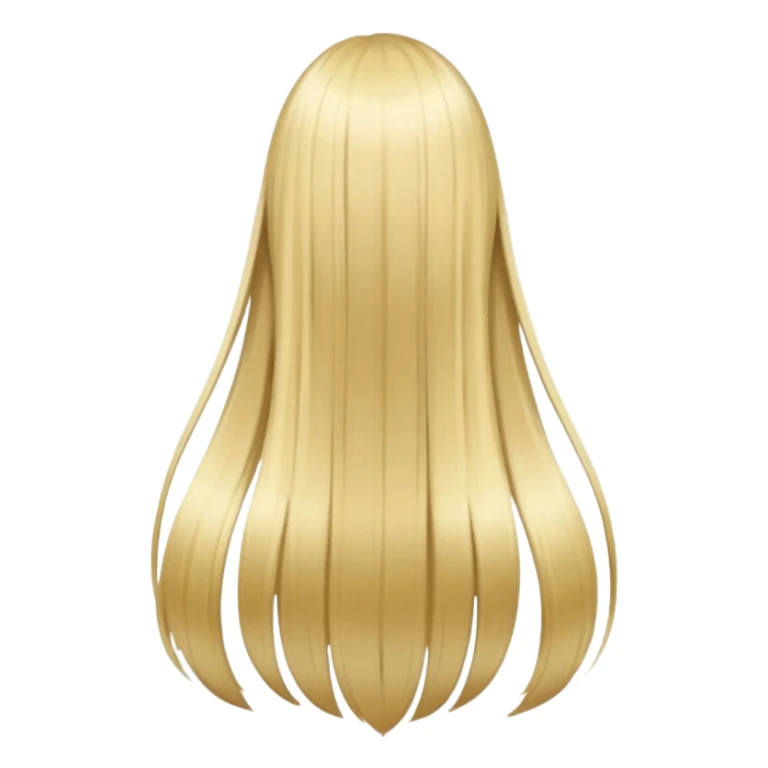 back view of straight long blonde hair sticker