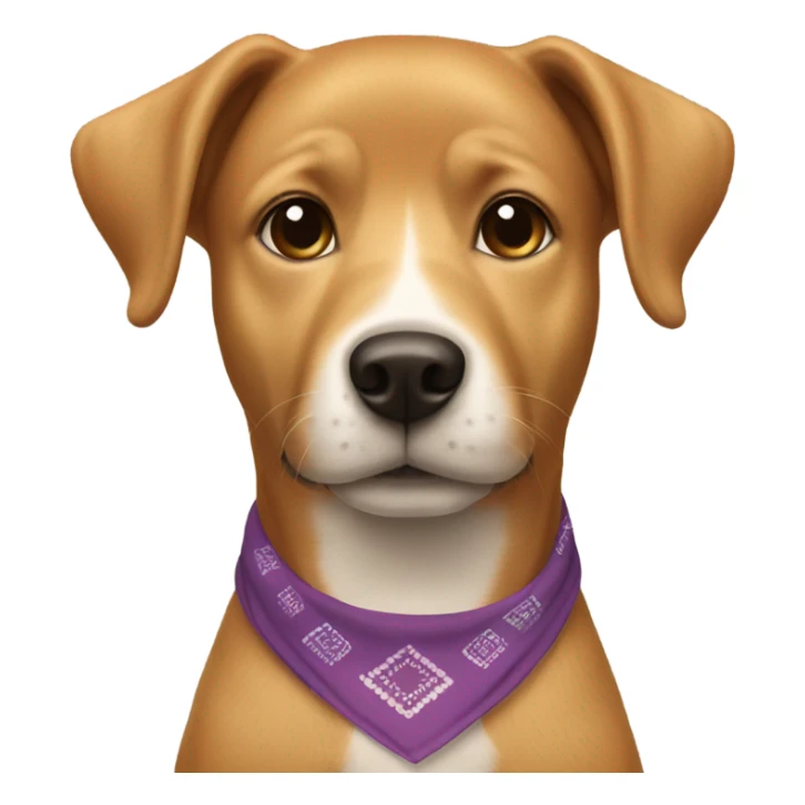 Light brown dog wearing a bandana  sticker