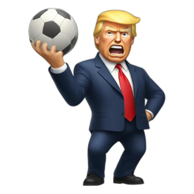 Donald trump yelling at a ball sticker