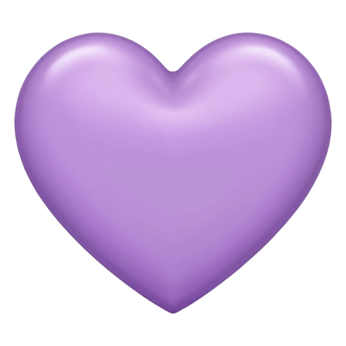A light purple heart emoji that has the same shape as a normal heart emoji sticker
