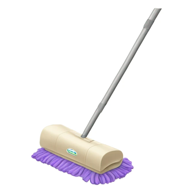 Beige Isolated realistic full length swiffer wetjet mop sticker