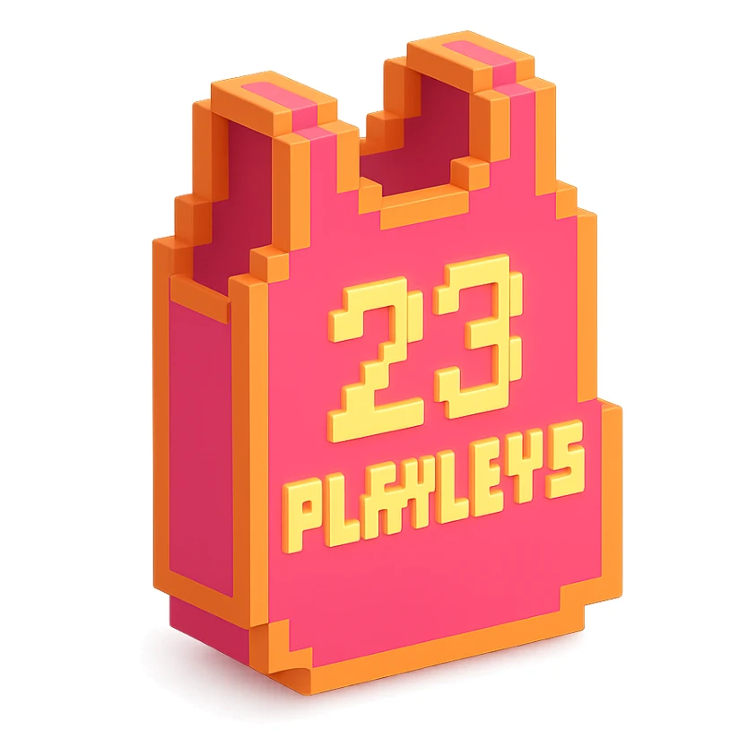 розовая баскетбольная майка со светящейся надписью "23 PLAVLEYS", no background sticker