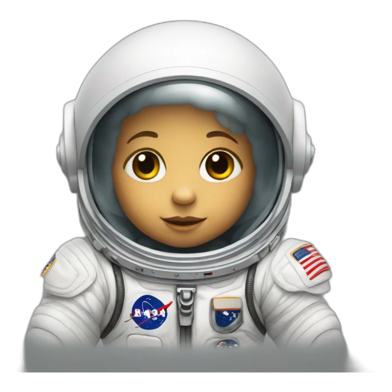 white baby body astronaut sticker