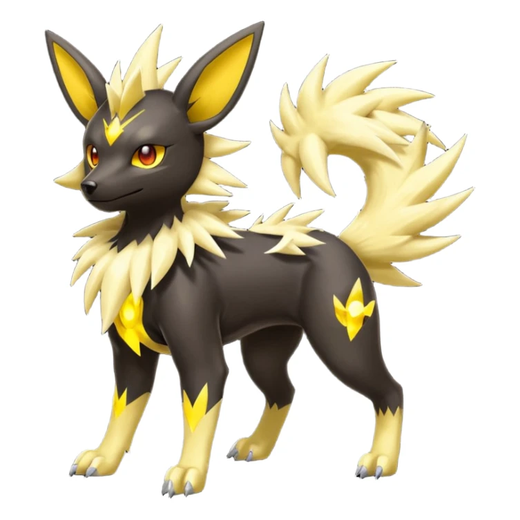 Houndoom-Electrike-Jolteon-Umbreon-Fakémon-hybrid-creature (full body)  sticker