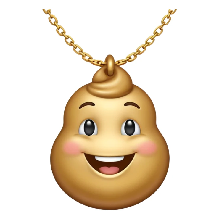 poop emoji wearing a vip necklace  sticker