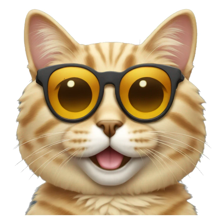 Cat with sunglasses sticker