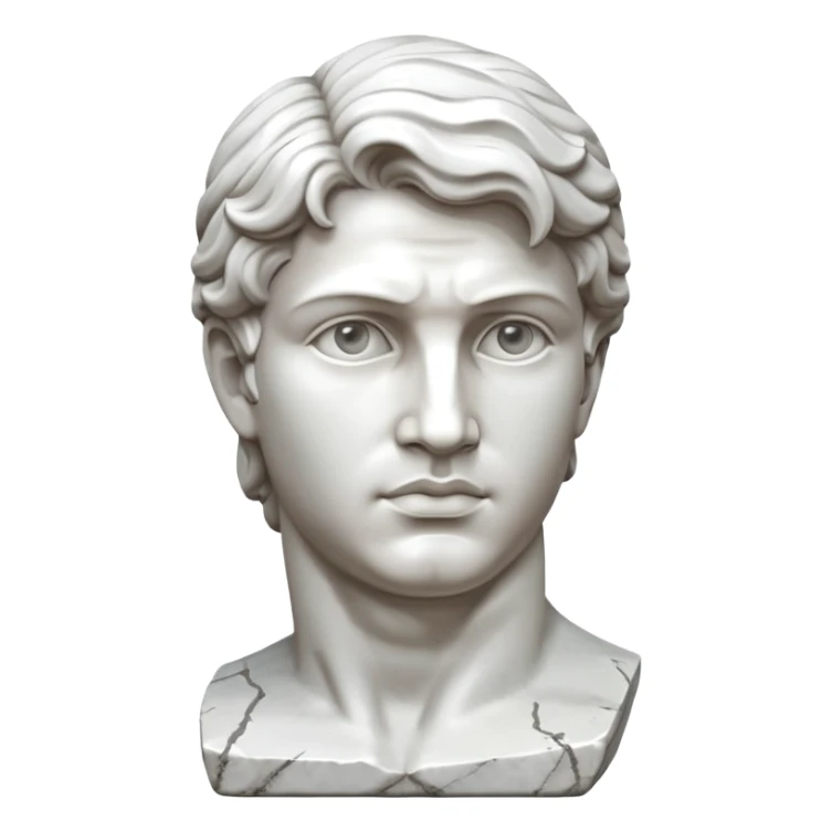 unfinished sculpture, part of the stone, david statue sticker