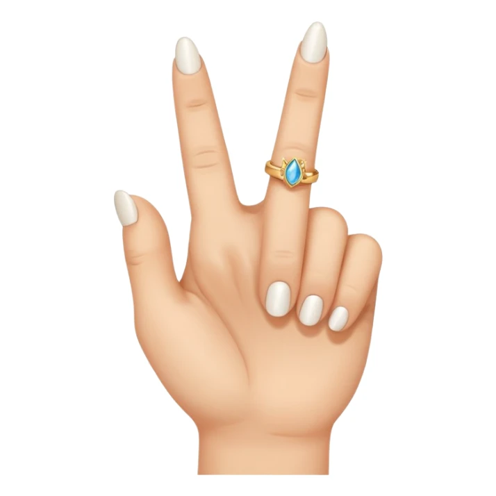 Doigt d’honneur avec une bague sticker