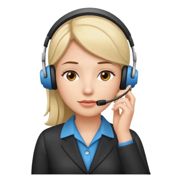 receptionist thinking sticker