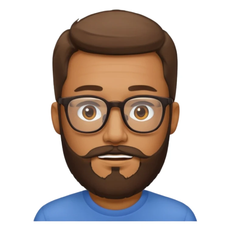 glasses man with beard sticker