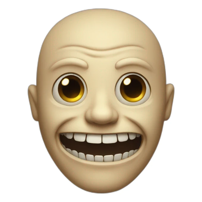 Scary creepy smile man sticker