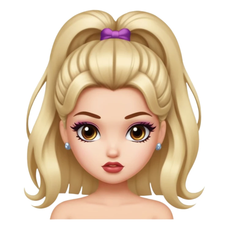 hair with strains, pretty beautiful bratz baddie sticker