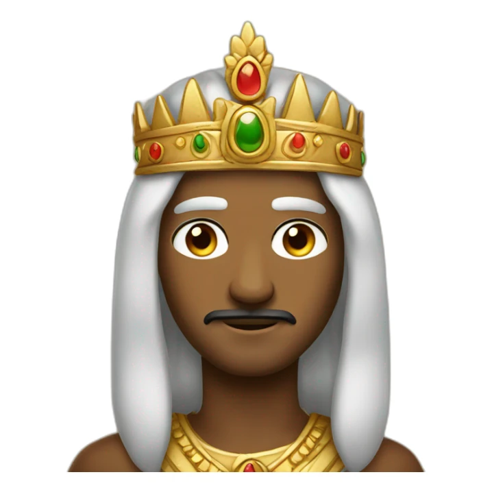 handsome indian king with black eyes and hair sticker