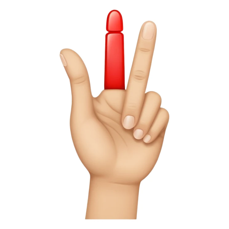 only ONE finger of a hand sticker