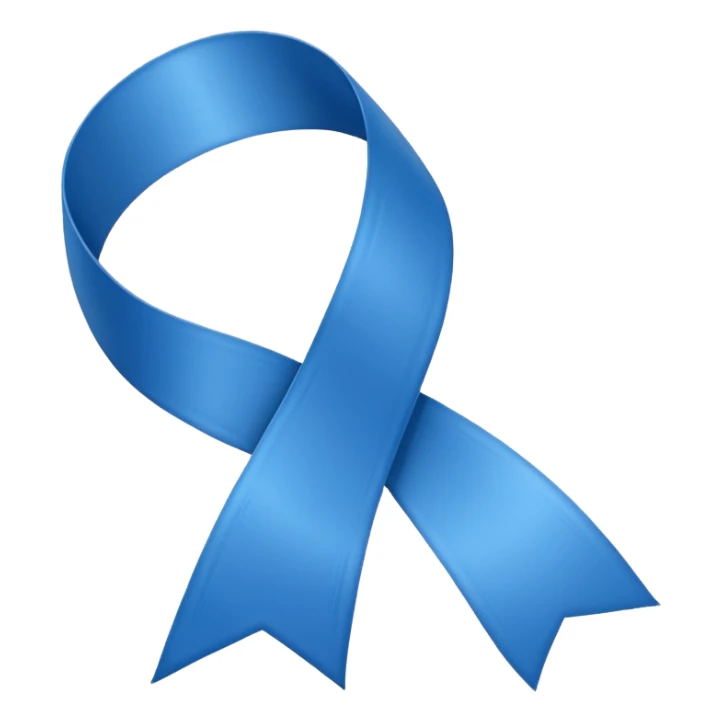 Blue ribbon for diabetes awareness day sticker
