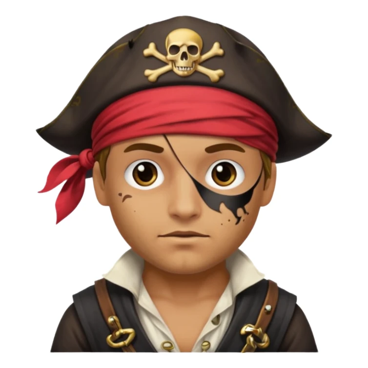 pirate with one eye sticker