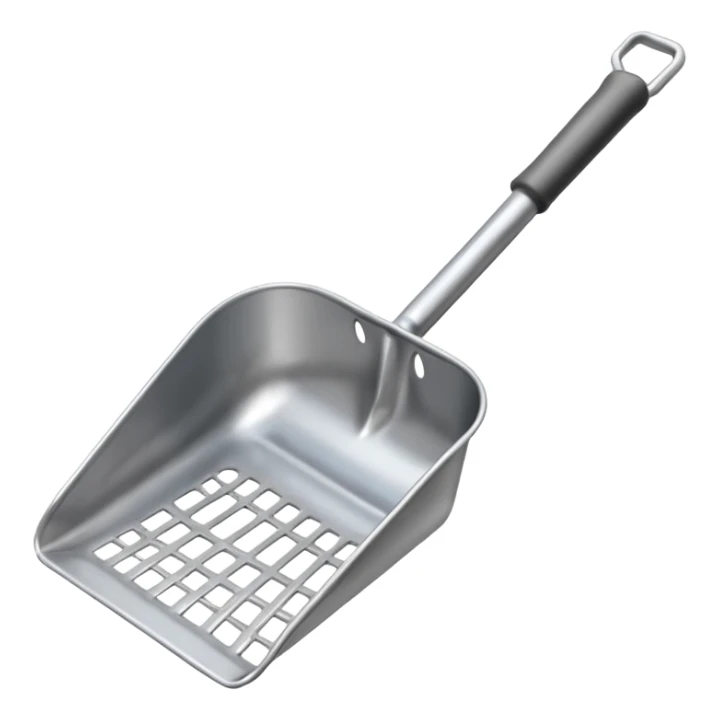 Metal, cat, litter scoop, short handle sticker