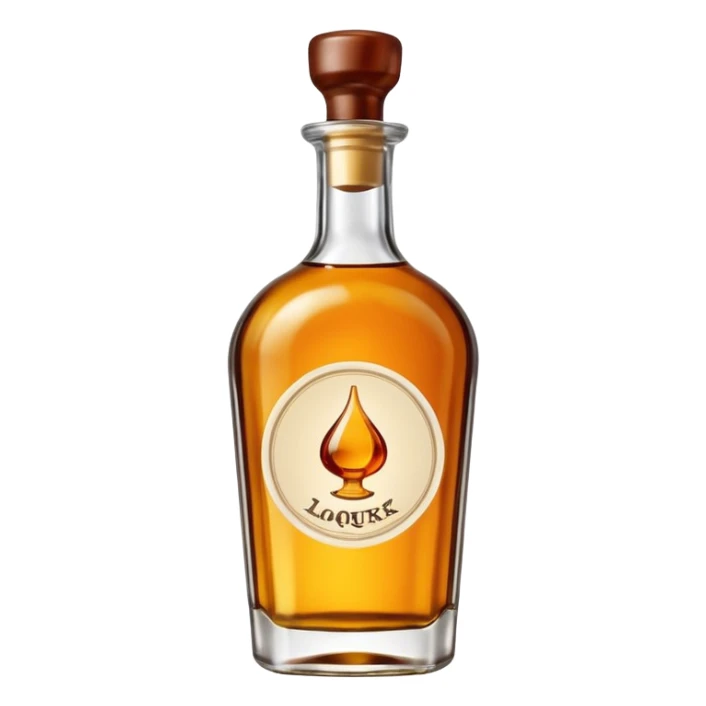 Envasado de botella de licor ocn boquilla de llenado y son logo en la botella sticker