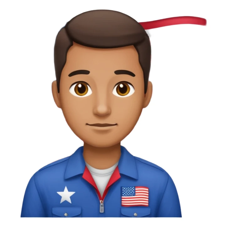 male tour guide in USA sticker