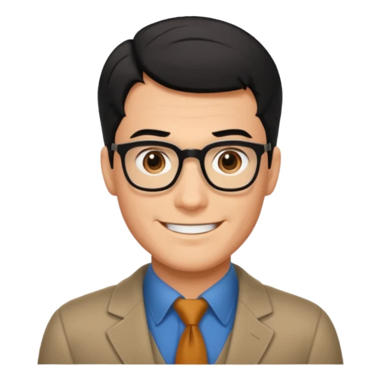 clark kent as in superman 2025 smilling sticker