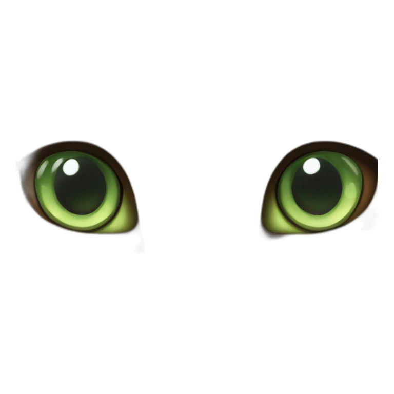 1 calico cat and 1 white cat both with green eyes sticker