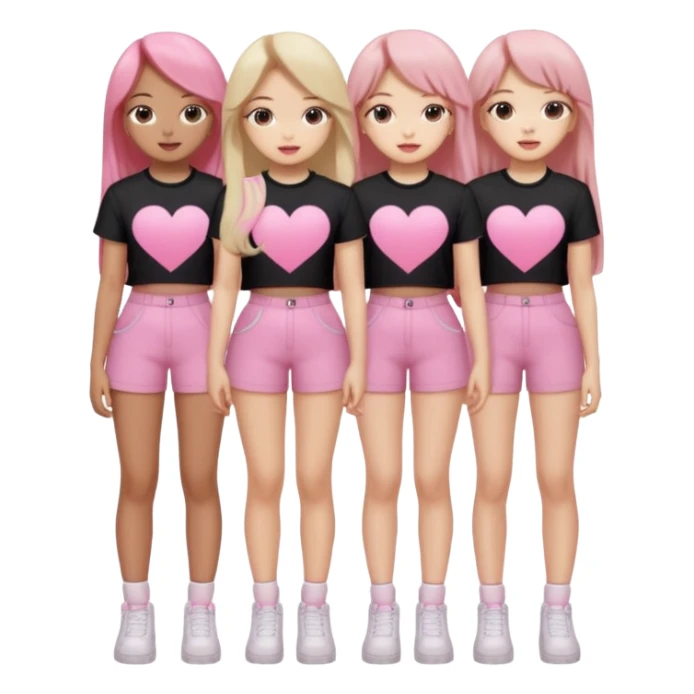 Blackpink group K-pop, 3 girls sticker
