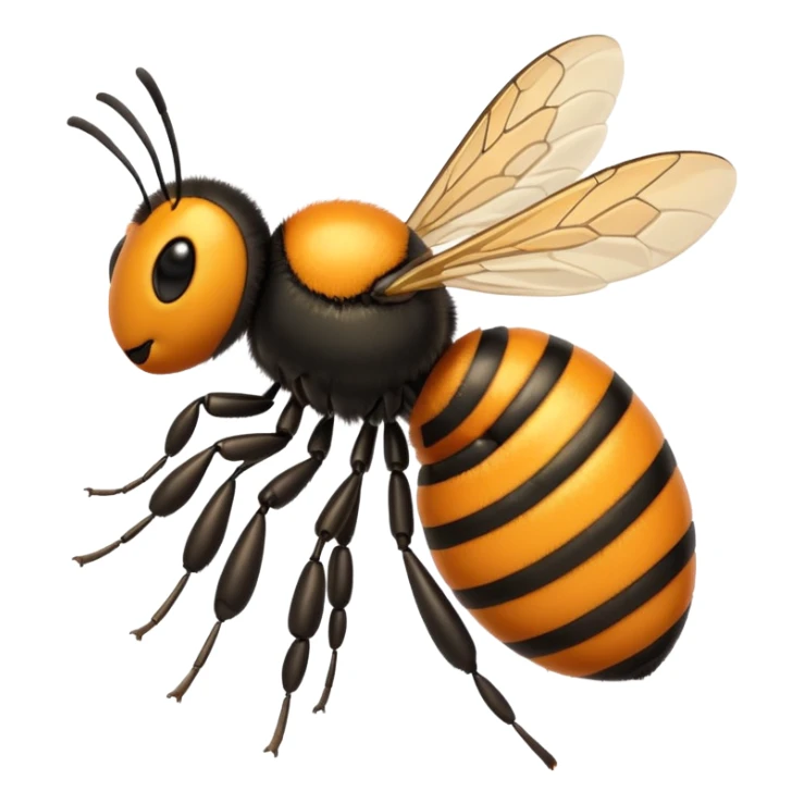 Lebah dadanya warna orange dan ekornya warna hitam  sticker