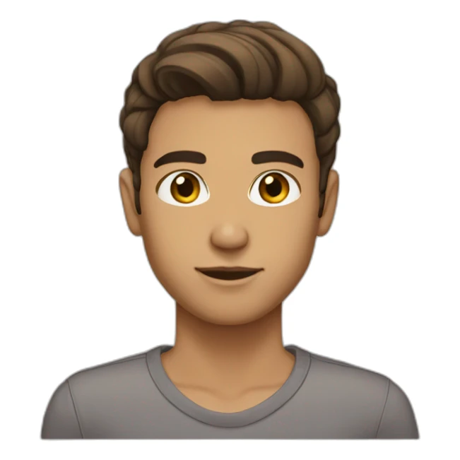 straight hair brown eyes fair skim sticker