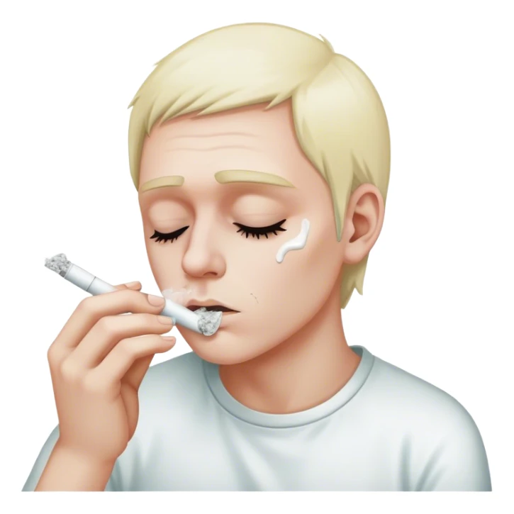 Snorting a line of cocaine sticker