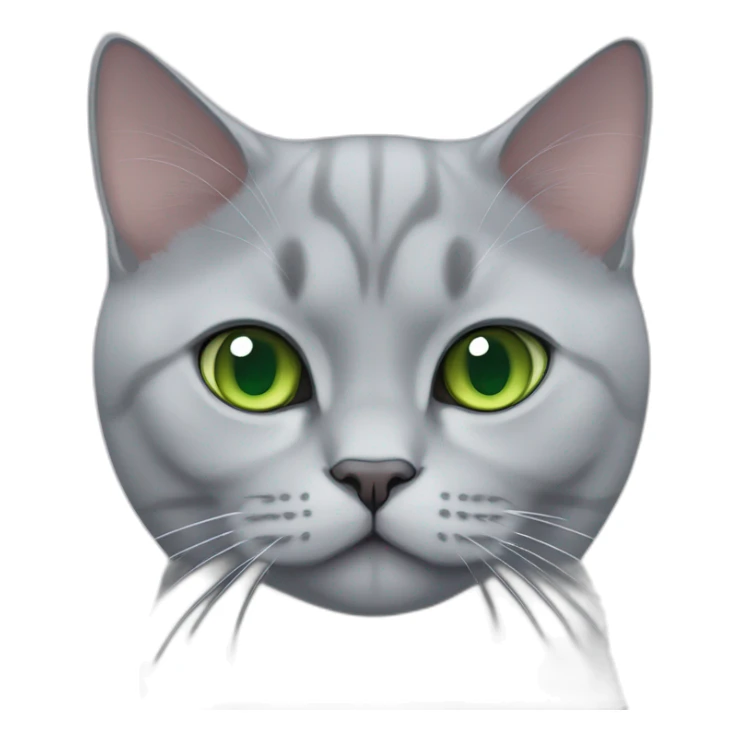 lilac british shorthair cat with green eyes sticker
