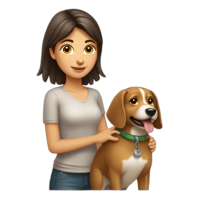 bulgarian girl with a dog sticker