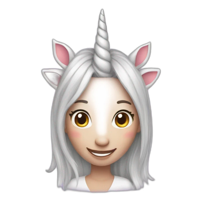 happy unicorn woman sticker