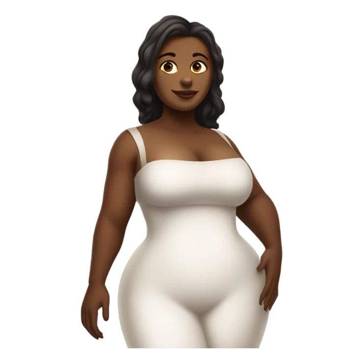 single Slim-Thicc white woman posing (hourglass figure) sticker