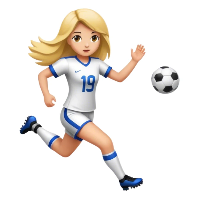 girl football player sticker