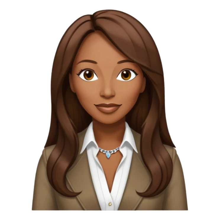 Yolanda Adams with long dark brown hair sticker